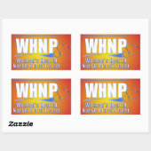 WHNP女性の健康ナース 長方形シール (シート)