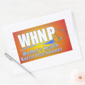 WHNP女性の健康ナース 長方形シール (封筒)