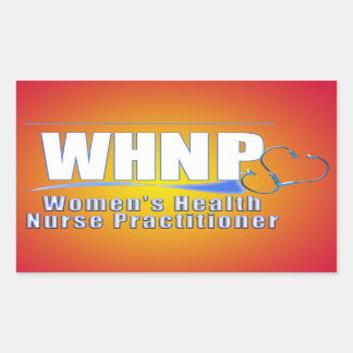 WHNP女性の健康ナース 長方形シール