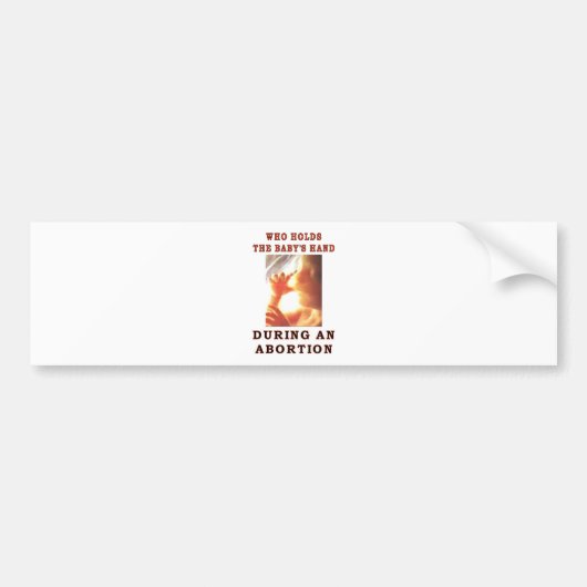 WHOはベビーの手を握ります バンパーステッカー (正面)