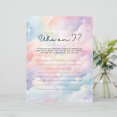 Who Am Iパステルクラウドナインブライダルシャワーゲーム (スタンド正面)