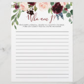 Who Am Iフローラブライダルシャワーゲーム (正面)