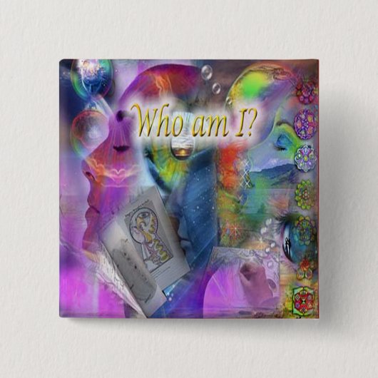 [Who Am I]ボタン 缶バッジ (正面)