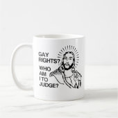 WHO AM I TO JUDGE.png コーヒーマグカップ (左)