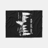 Who Cut One_ Funny Design  フリースブランケット (正面(横))