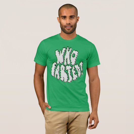 Who Farted Shirt Funny Golf Dad Green Puffy Tシャツ (正面フル)