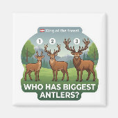 Who Has Biggest Antlers? Red Deer Austria Animal  マグネット (正面)