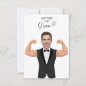 Who Has The Groom Gym Groom Tuxedo Fitness Design サンキューカード (正面)