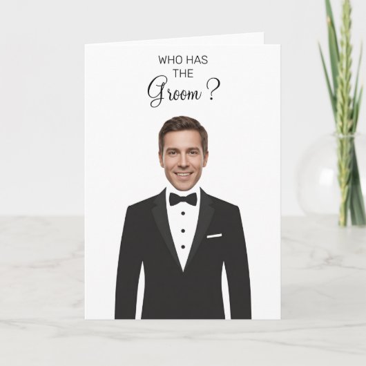 Who Has The Groom Scratch Off Game Bridal Shower カード (正面)