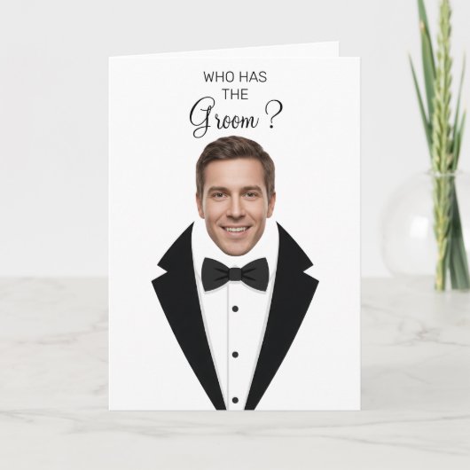 Who Has The Groom Scratch Off Game Bridal Shower T カード (正面)