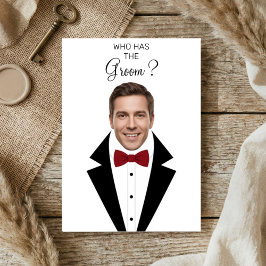 Who Has The Groom Scratch Off Game Bridal Shower T サンキューカード