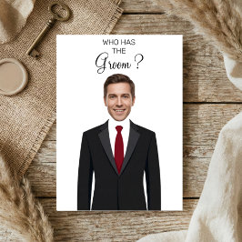Who Has The Groom Scratch Off Game Bridal Shower T サンキューカード