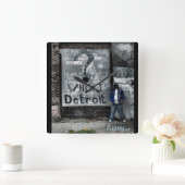 Who is Detroit (wall clock) スクエア壁時計 (ホーム)