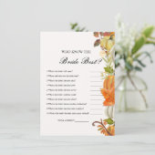 Who know the bride the best bridal shower game Car 招待状 (スタンド正面)