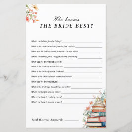 Who Knows Bride New Chapter Bridal Shower Game