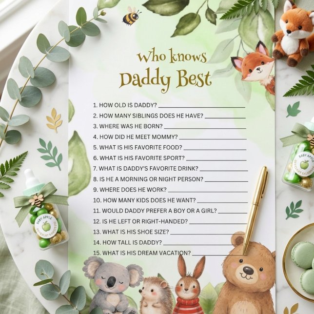 Who Knows Daddy Best baby shower Game (クリエイターアップロード済み)