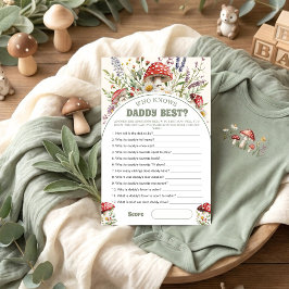 Who knows daddy best Baby Shower Game Card