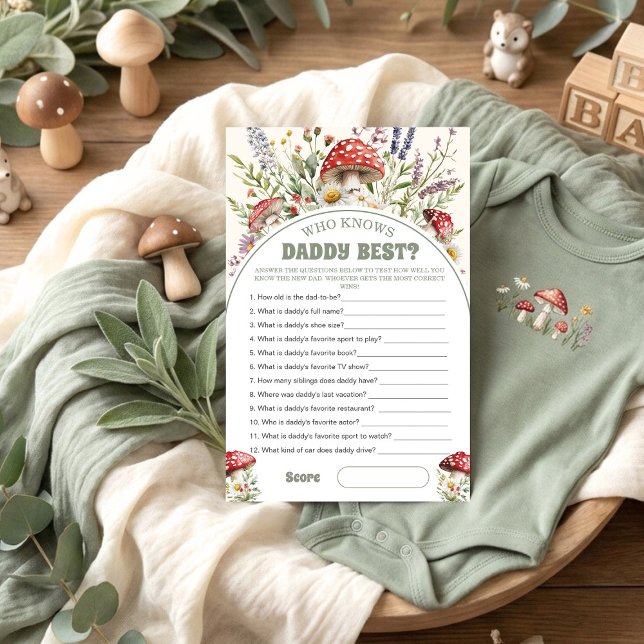 Who knows daddy best Baby Shower Game Card (クリエイターアップロード済み)
