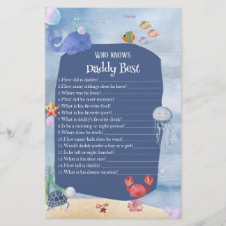 Who Knows Daddy Best Sea You Soon ベビーシャワー