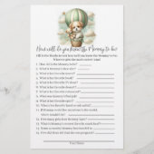 Who Knows Mommy Best Puppy Baby Shower Game Card 便箋 (正面)