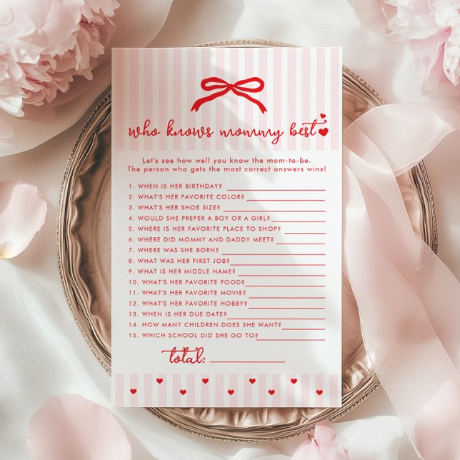 Who knows mommy best red heart Valentines day game (クリエイターアップロード済み)