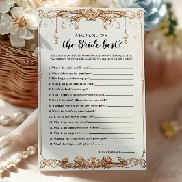 Who Knows the Bride Best Bridal Shower Game