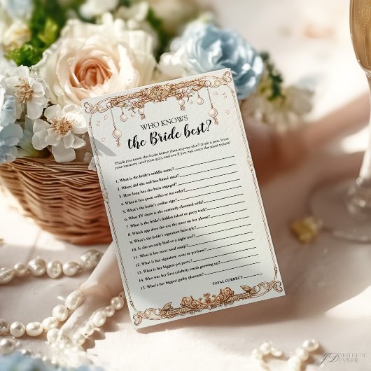 Who Knows the Bride Best Bridal Shower Game