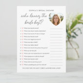 Who Knows The Bride Best Game Card Photo Pink アドバイスカード (スタンド正面)