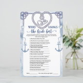 Who Knows the Bride Best Game Nautical Wedding (スタンド正面)