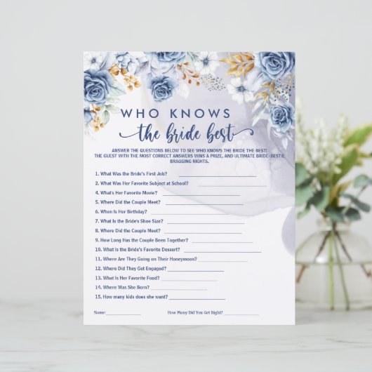 Who Knows the Bride Best Games Bridal Shower  (スタンド正面)