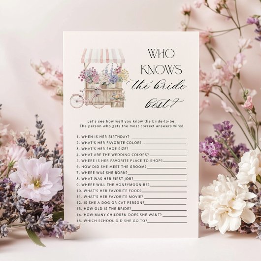 Who knows the bride best Off the Market game