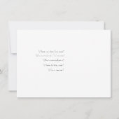 Who Knows The Couple Best Bridal Shower Game ノートカード (裏面)