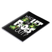 Who Let The Frogs Out Funny Amphibian Lover Meme ノートブック (左側)