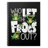 Who Let The Frogs Out Funny Amphibian Lover Meme ノートブック (正面)