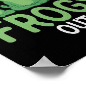 Who Let The Frogs Out Funny Frog Catcher Animal  ポスター (角)