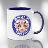 Who Let The Hogs Out - 楽しいレトロソングのパロディ マグカップ