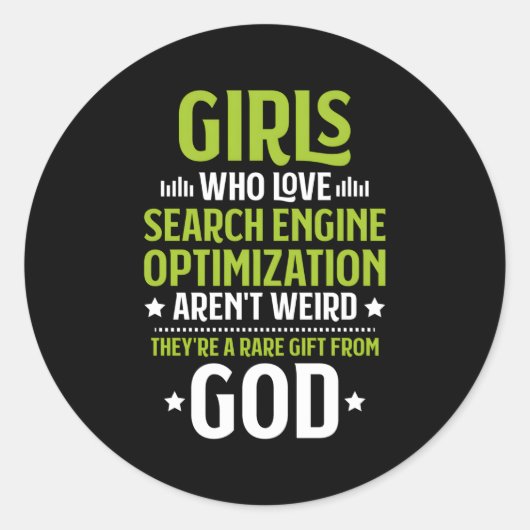 Who Love Search Engine Optimization Seo ラウンドシール (正面)