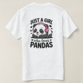 Who Loves Pandas. Tシャツ (デザイン裏面)