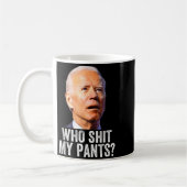 Who My Pants - Anti Joe Biden Tee - Funny Conserva コーヒーマグカップ (左)
