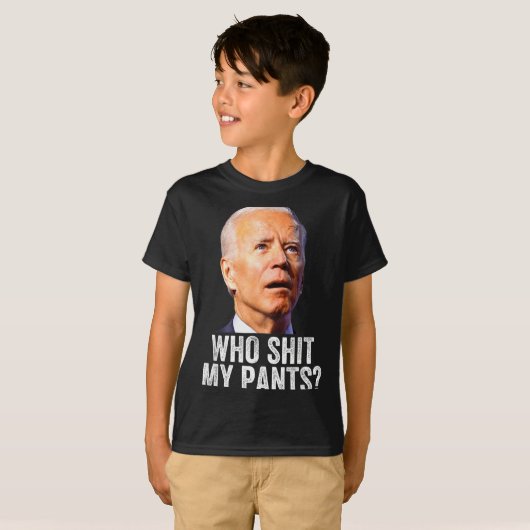 Who My Pants - Anti Joe Biden Tee - Funny Conserva Tシャツ (正面フル)