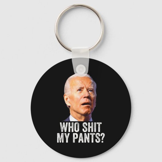 Who My Pants, Funny Anti Joe Biden, Conservative M キーホルダー (正面)