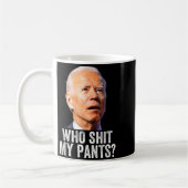 Who My Pants, Funny Anti Joe Biden, Conservative M コーヒーマグカップ (左)