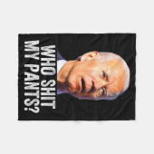 Who My Pants, Funny Anti Joe Biden, Conservative M フリースブランケット (正面(横))