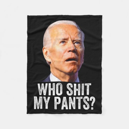 Who My Pants, Funny Anti Joe Biden, Conservative M フリースブランケット (正面)