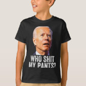 Who My Pants, Funny Anti Joe Biden, Conservative M Tシャツ (正面)