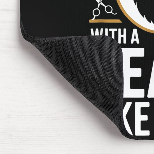 Who Needs Hair With A Beard Like This Men With Bea マウスパッド (コーナー)