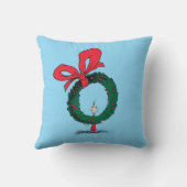 Who Peeking Through Christmas Wreath クッション (裏面)