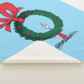 Who Peeking Through Christmas Wreath シェルパブランケット (3/4)