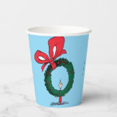 Who Peeking Through Christmas Wreath 紙コップ (裏面)