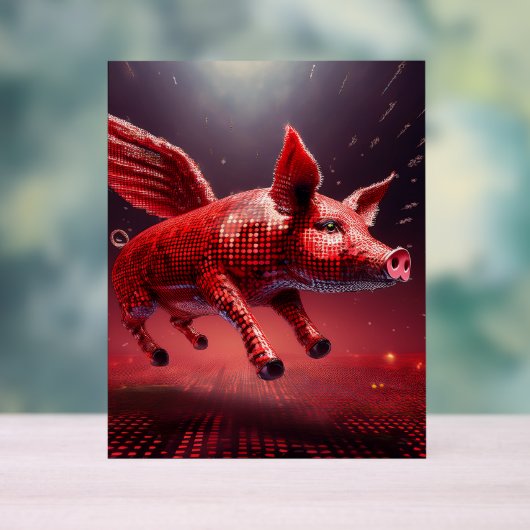 Who Says Pigs Can't Fly! Chile アクリルサイン (ニュートラル)